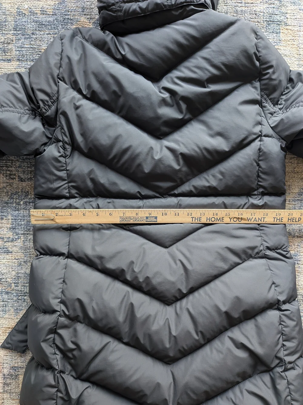 J.CREW Down Puffer Coat Belted Hooded Parka Jacket Black Size M Mid-Thigh Length